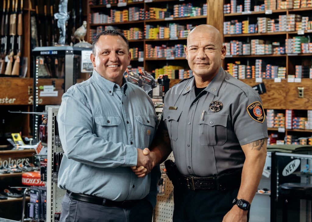Nathan Butterfield with Sheriff Regalado